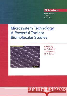 Microsystem Technology: A Powerful Tool for Biomolecular Studies Saluz, Hans-Peter 9783034897846 Birkhauser - książka