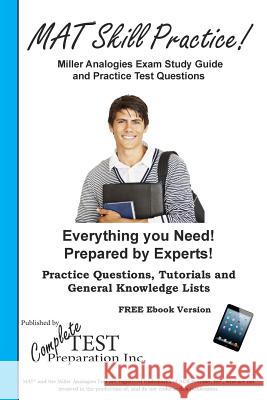 Miller Analogies Skill Practice!: Practice Test Questions for the Miller Analogies Test Complete Test Preparation Inc 9781772450927 Complete Test Preparation Inc. - książka