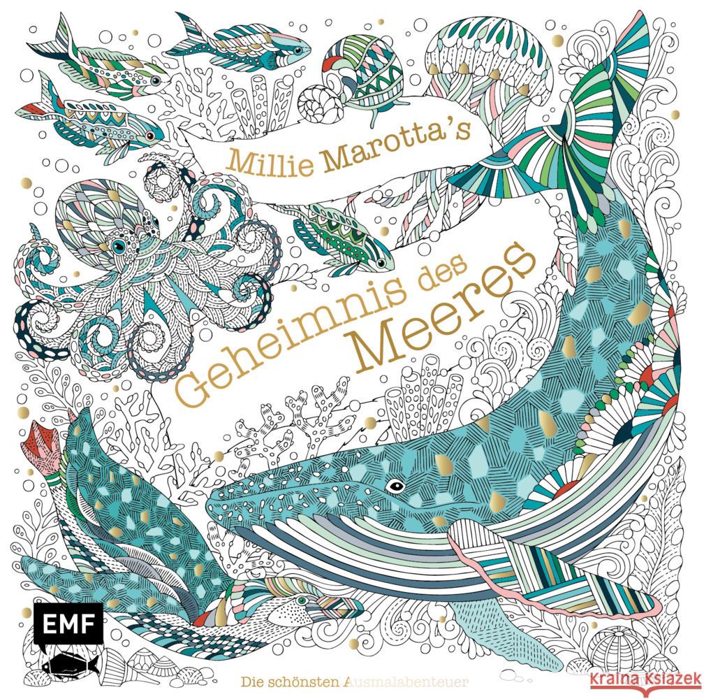 Millie Marotta's Geheimnis des Meeres - Die schönsten Ausmalabenteuer Marotta, Millie 9783745908732 EMF Edition Michael Fischer - książka