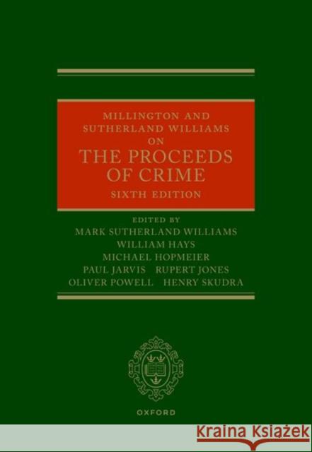 Millington and Sutherland Williams on the Proceeds of Crime, 6th Edition  9780192868008 Oxford University Press - książka