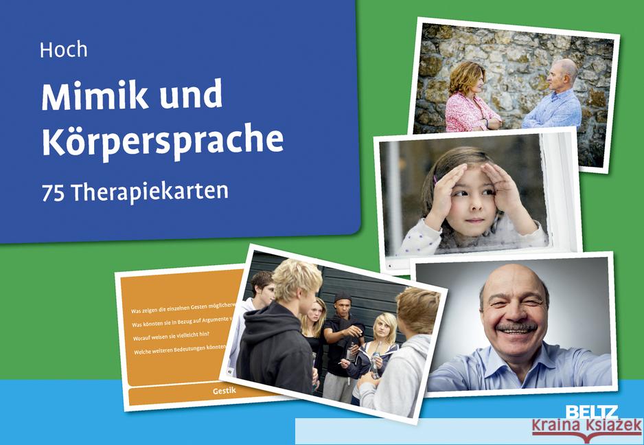 Mimik und Körpersprache, 75 Therapiekarten  4019172100032 Beltz - książka