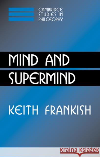 Mind and Supermind Keith Frankish 9780521038119 Cambridge University Press - książka