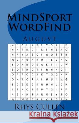 MindSport WordFind August Cullen, Rhys Michael 9781724588173 Createspace Independent Publishing Platform - książka