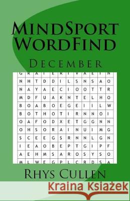 MindSport WordFind December Cullen, Rhys Michael 9781729838969 Createspace Independent Publishing Platform - książka