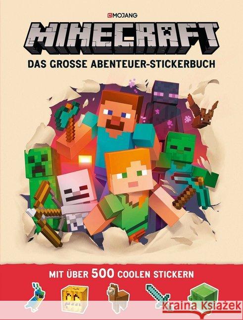 Minecraft - Das große Abenteuer-Stickerbuch : Mit über 500 coolen Stickern Mojang 9783505140662 Egmont SchneiderBuch - książka