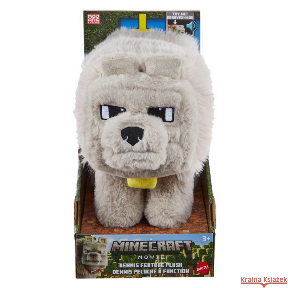 Minecraft Dennis the Wolf Deluxe Funktionsplüsch  0194735346219 Mattel - książka