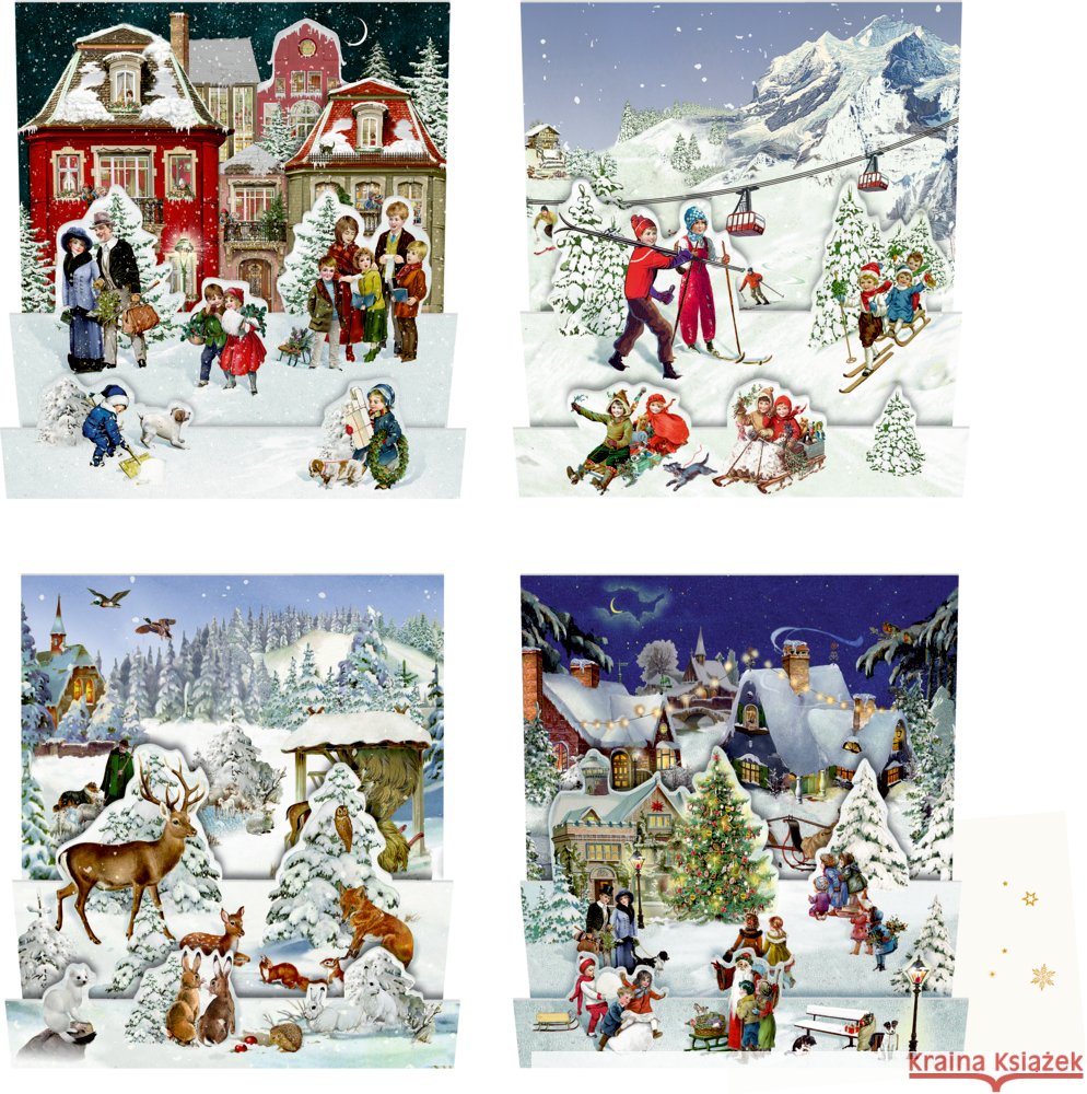 Mini-Adventskalender-Sortiment - Nostalgische Winterwelten  4050003722719 Coppenrath, Münster - książka