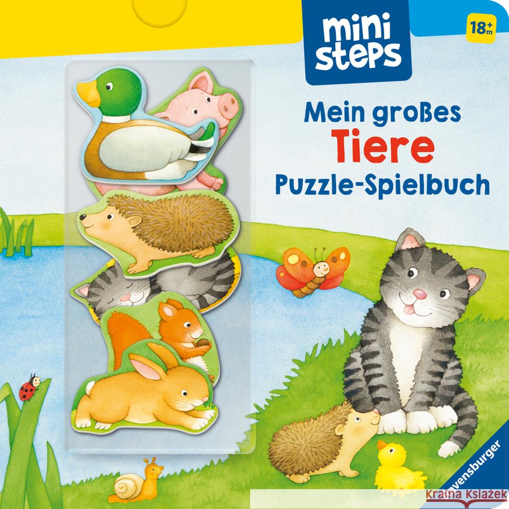 ministeps: Mein großes Tiere Puzzle-Spielbuch Nahrgang, Frauke 9783473302703 Ravensburger Verlag - książka