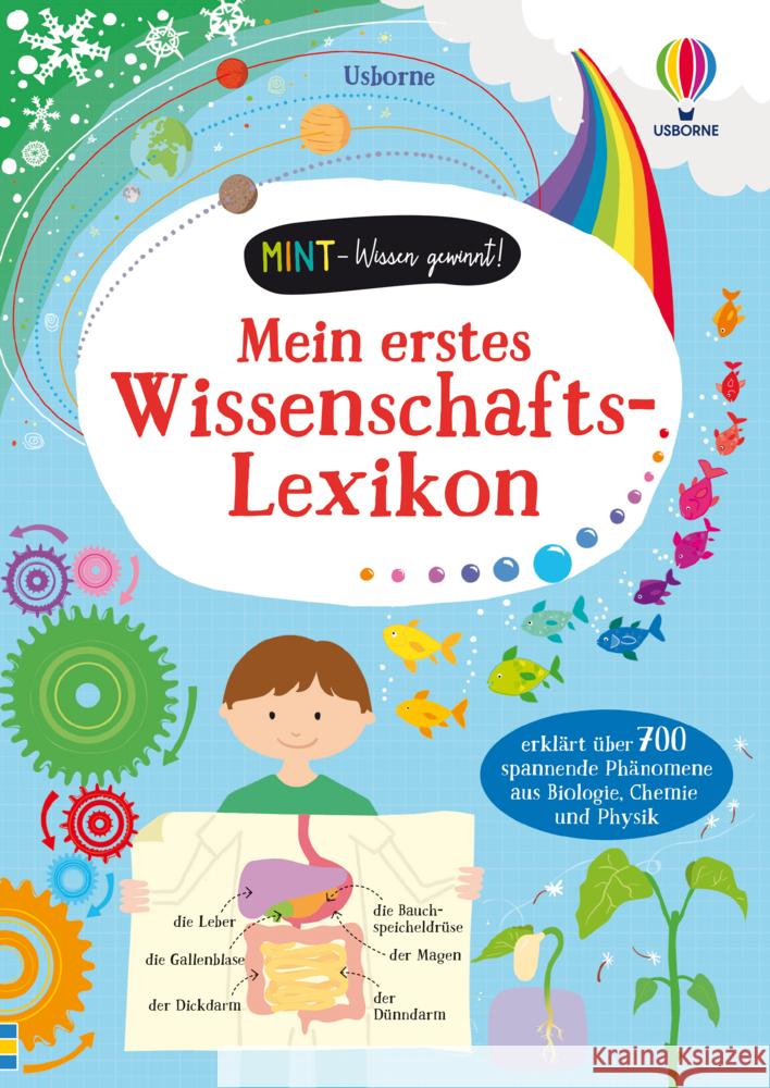 MINT - Wissen gewinnt! Mein erstes Wissenschafts-Lexikon Gillespie, Lisa Jane, Khan, Sarah 9781789418002 Usborne Verlag - książka