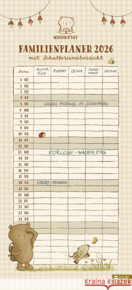 Mister O'Lui - Familienplaner 2026 Siefert, Silke 9783833910029 Baumhaus Medien - książka