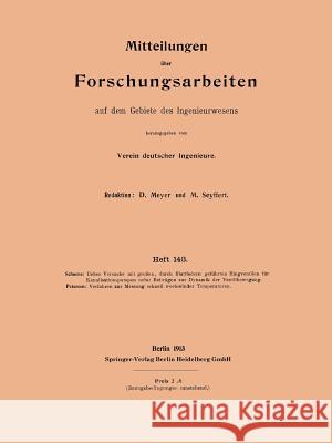 Mitteilungen Über Forschungsarbeiten Auf Dem Gebiete Des Ingenieurwesens Schoene, Kurt 9783662017104 Springer - książka