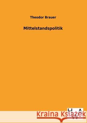 Mittelstandspolitik Theodor Brauer 9783863831721 Salzwasser-Verlag Gmbh - książka