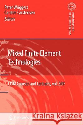 Mixed Finite Element Technologies Springer 9783211999509 Springer - książka