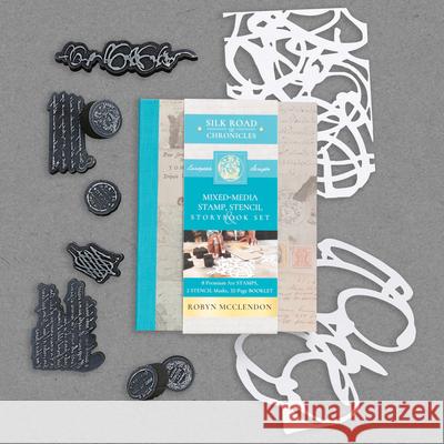 Mixed-Media Stamp, Stencil, and Storybook Set European Scripts: 8 Premium Art Stamps, 2 Stencil Masks, and 32-Page Instruction Booklet; Great for Gel Plate Printing Robyn McClendon 9780764368899 Schiffer Craft - książka