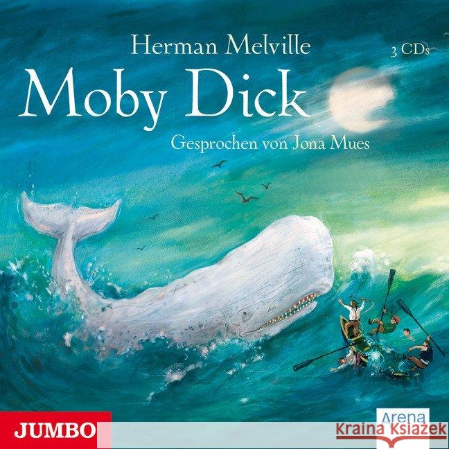 Moby Dick, 3 Audio-CDs : Lesung Melville, Herman 9783833733352 Jumbo Neue Medien - książka