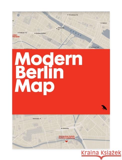 Modern Berlin Map: Guide to 20th century architecture in Berlin Matthew Tempest 9781912018000 Blue Crow Media - książka