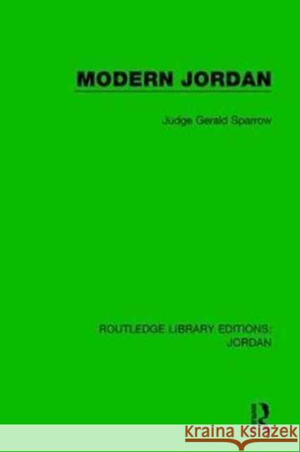 Modern Jordan Judge Gerald Sparrow 9781138633728 Taylor and Francis - książka