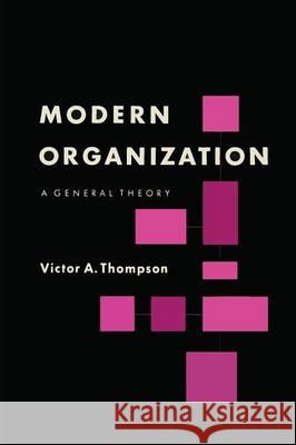 Modern Organization Victor Alexander Thompson 9781614275428 Martino Fine Books - książka