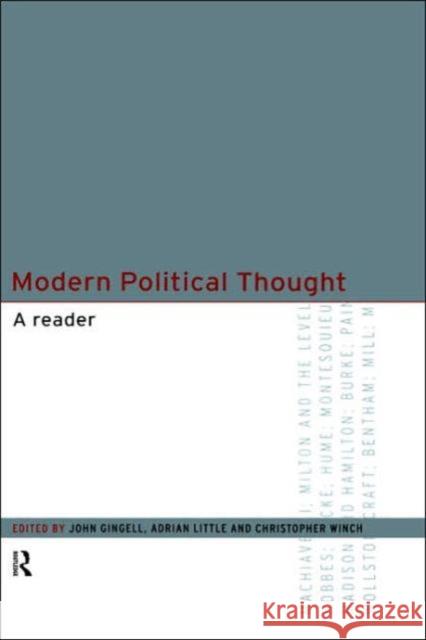 Modern Political Thought: A Reader Gingell, John 9780415194617 Routledge - książka