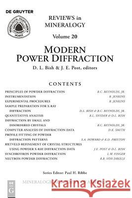 Modern Powder Diffraction David L. Bish, Jeffrey E. Post 9780939950249 de Gruyter - książka