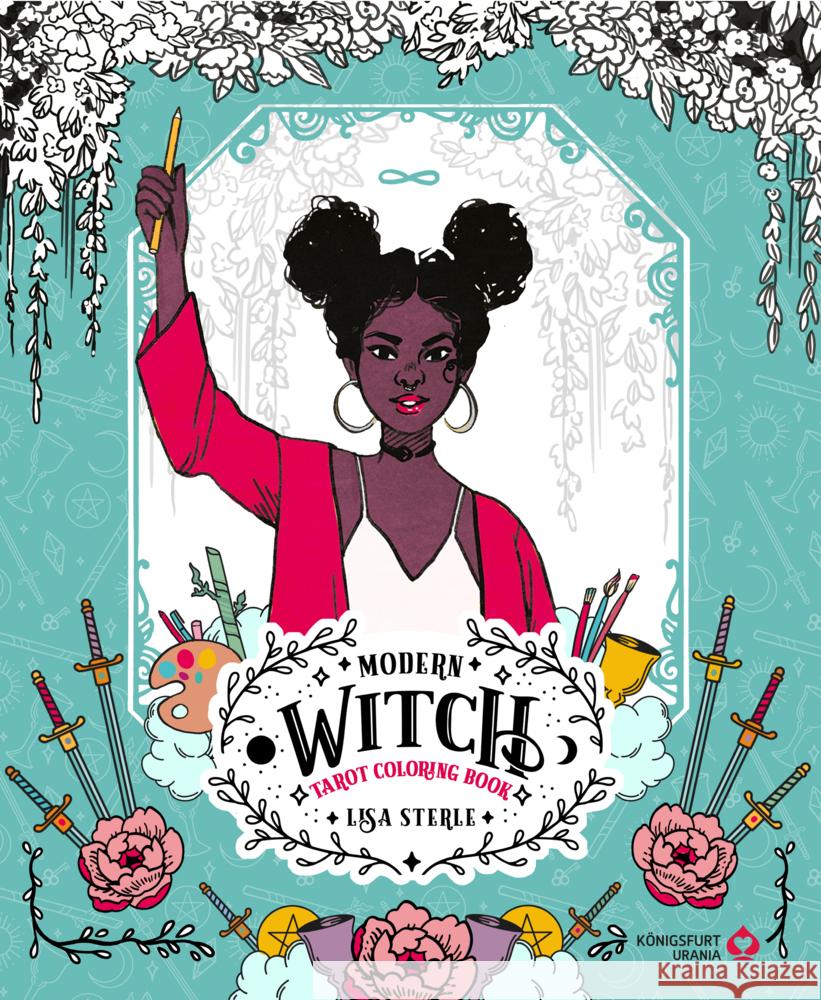 Modern Witch Tarot - Coloring Book Sterle, Lisa 9783868265712 Königsfurt Urania - książka