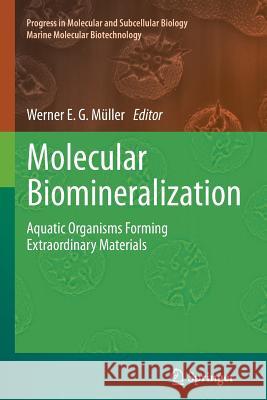 Molecular Biomineralization: Aquatic Organisms Forming Extraordinary Materials Müller, Werner E. G. 9783642271182 Springer - książka