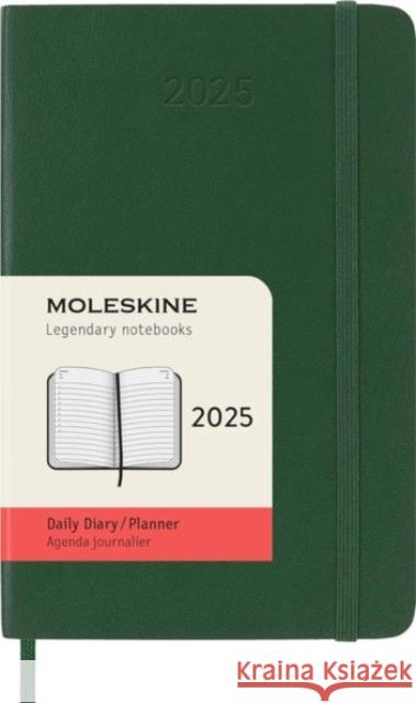 Moleskine 2025 12-Month Daily Pocket Softcover Notebook: Myrtle Green Moleskine 8056999270773 Moleskine Germany - książka