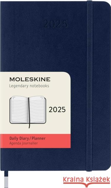 Moleskine 2025 12-Month Daily Pocket Softcover Notebook: Sapphire Blue Moleskine 8056999270216 Moleskine - książka