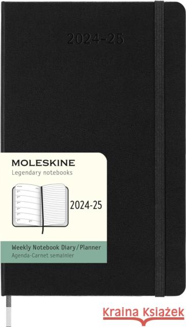 Moleskine 2025 18-Month Weekly Large Hardcover Notebook: Black Moleskine 8056999270568 Moleskine - książka