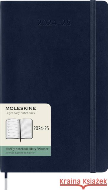 Moleskine 2025 18-Month Weekly Large Softcover Notebook: Sapphire Blue Moleskine 8056999270582 Moleskine - książka