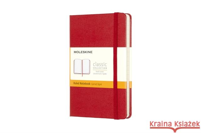 Moleskine Pocket Ruled Notebook Red Moleskine 9788862930000 Moleskine - książka