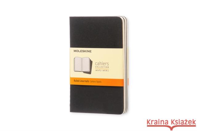 Moleskine Ruled Cahier - Black Cover (3 Set) Moleskine 9788883704895 Moleskine - książka