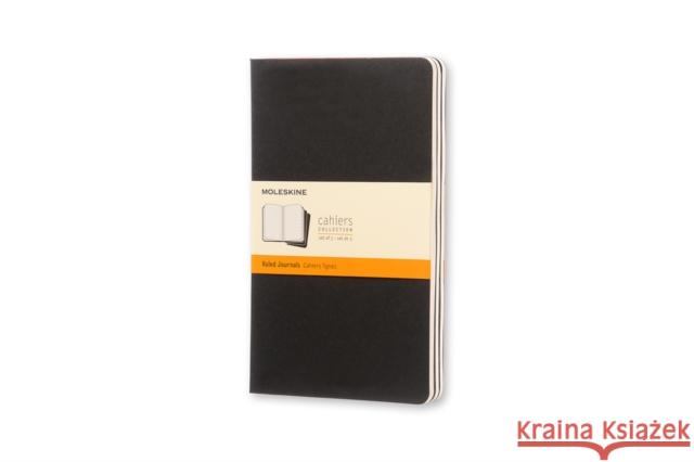 Moleskine Ruled Cahier L - Black Cover (3 Set) Moleskine 9788883704956 Moleskine - książka