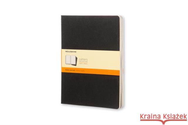 Moleskine Ruled Cahier Xl - Black Cover (3 Set) Moleskine 9788883705014 Moleskine - książka