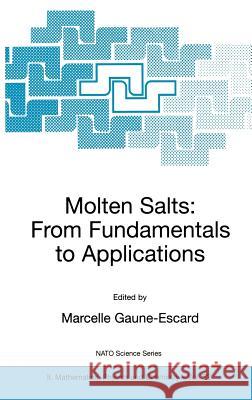 Molten Salts: From Fundamentals to Applications Gaune-Escard, Marcelle 9781402004582 Kluwer Academic Publishers - książka