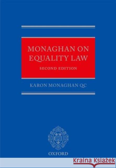 Monaghan on Equality Law Karon Monaghan   9780199603237 Oxford University Press - książka