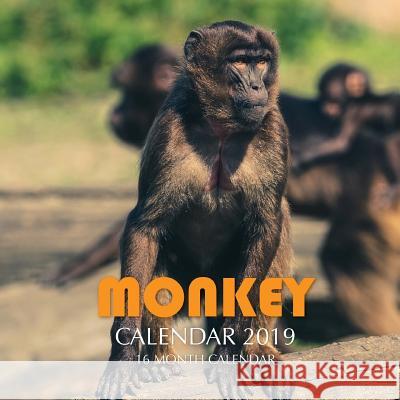 Monkey Calendar 2019: 16 Month Calendar Mason Landon 9781726316828 Createspace Independent Publishing Platform - książka