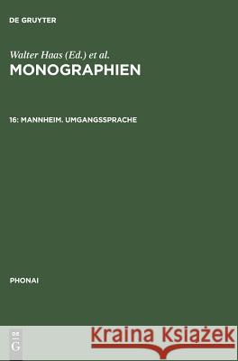 Monographien, 16, Mannheim. Umgangssprache Karch, Dieter 9783484230163 Max Niemeyer Verlag - książka