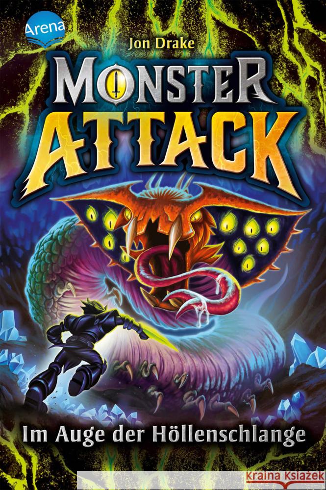 Monster Attack (3). Im Auge der Höllenschlange Drake, Jon 9783401605548 Arena - książka