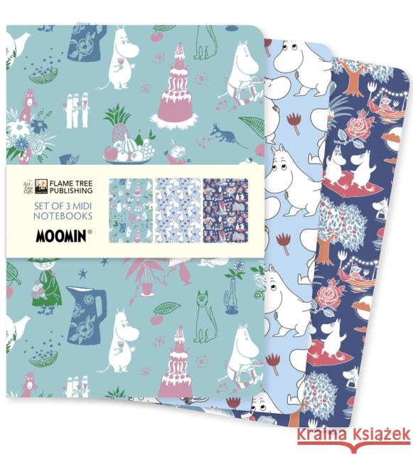 Moomin Classics Set of 3 Midi Notebooks  9781804176788 Flame Tree Publishing - książka