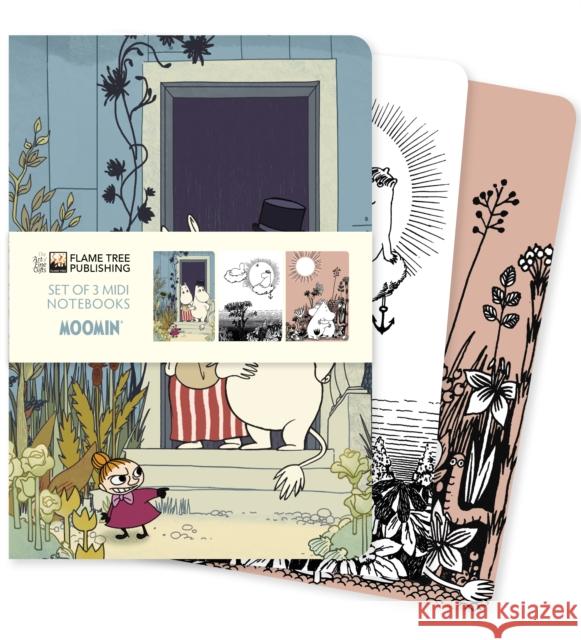 Moomin Set of 3 Midi Notebooks  9781839647581 Flame Tree Publishing - książka