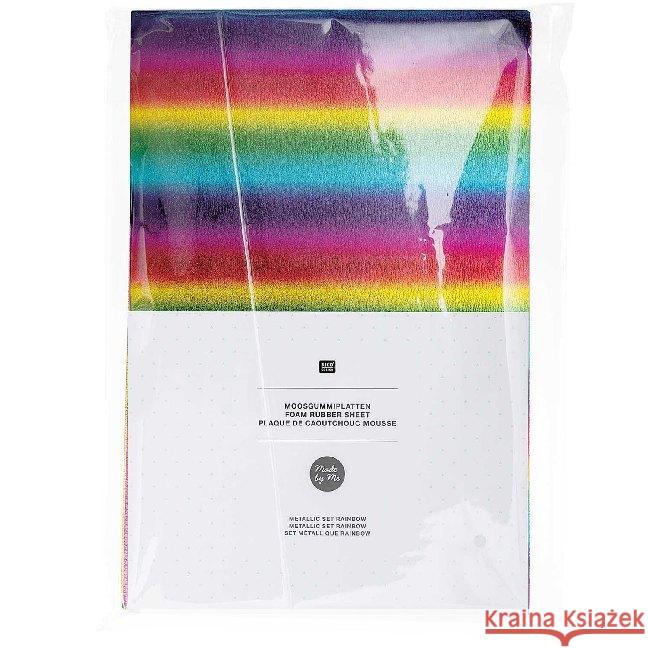 Moosgummiplatten Metallic Set Rainbow  4051271466046 RICO-Design tap - książka