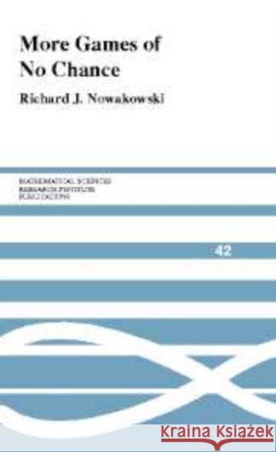 More Games of No Chance Richard Nowakowski 9780521155632 Cambridge University Press - książka