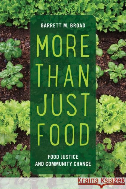 More Than Just Food: Food Justice and Community Changevolume 60 Broad, Garrett 9780520287457 University of California Press - książka