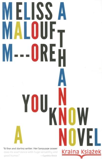 More Than You Know Melissa Malouf 9781628970449 Dalkey Archive Press - książka