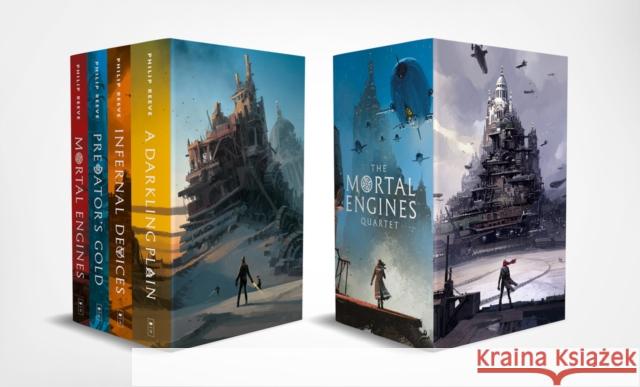 Mortal Engines (Ian McQue boxset x4) Philip Reeve 9781407191775 Scholastic - książka