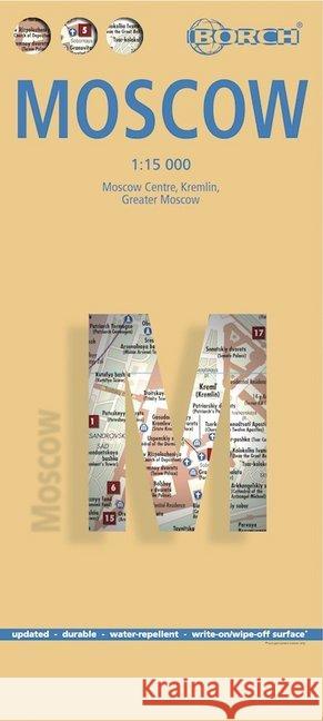 Moscow, Moskau, Borch Map: Moscow Centre, Kremlin, Greater Moscow Borch GmbH 9783866093980 Borch GmbH - książka