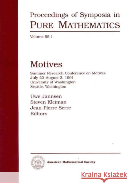MOTIVES  9780821827994 AMERICAN MATHEMATICAL SOCIETY - książka