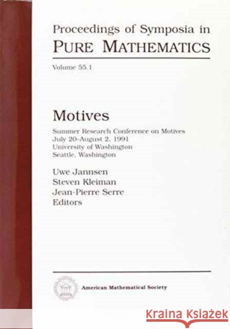 Motives, Part 1  9780821827970 AMERICAN MATHEMATICAL SOCIETY - książka