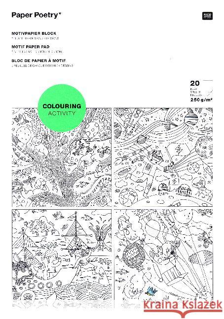 Motivpapierblock, Colouring Activity  4051271387969 RICO-Design tap - książka